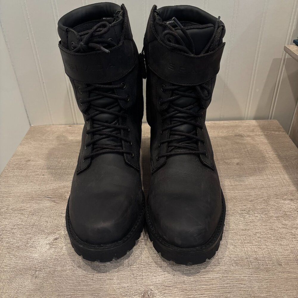EUC SPADA Women's Piston CE Motorcycle Boots Leather Waterproof Black